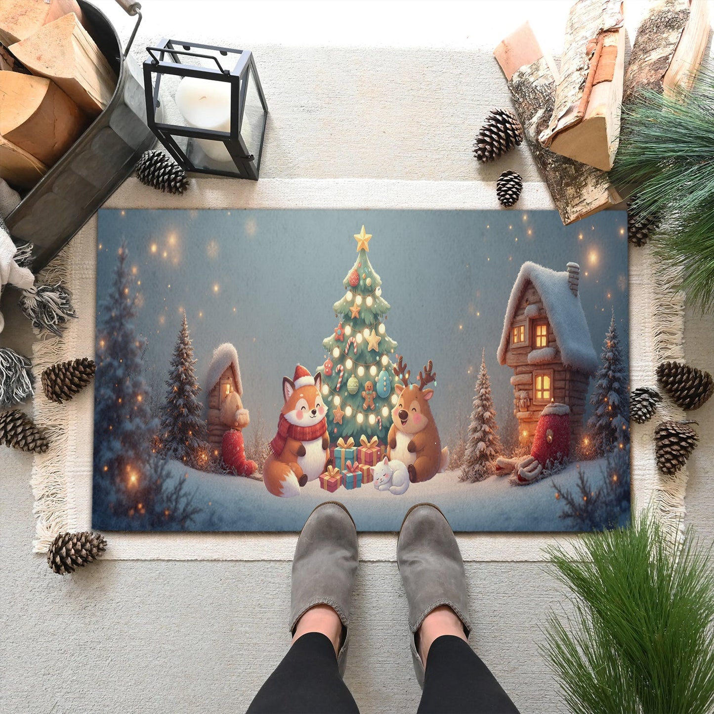 Christmas Animal Welcome Doormat