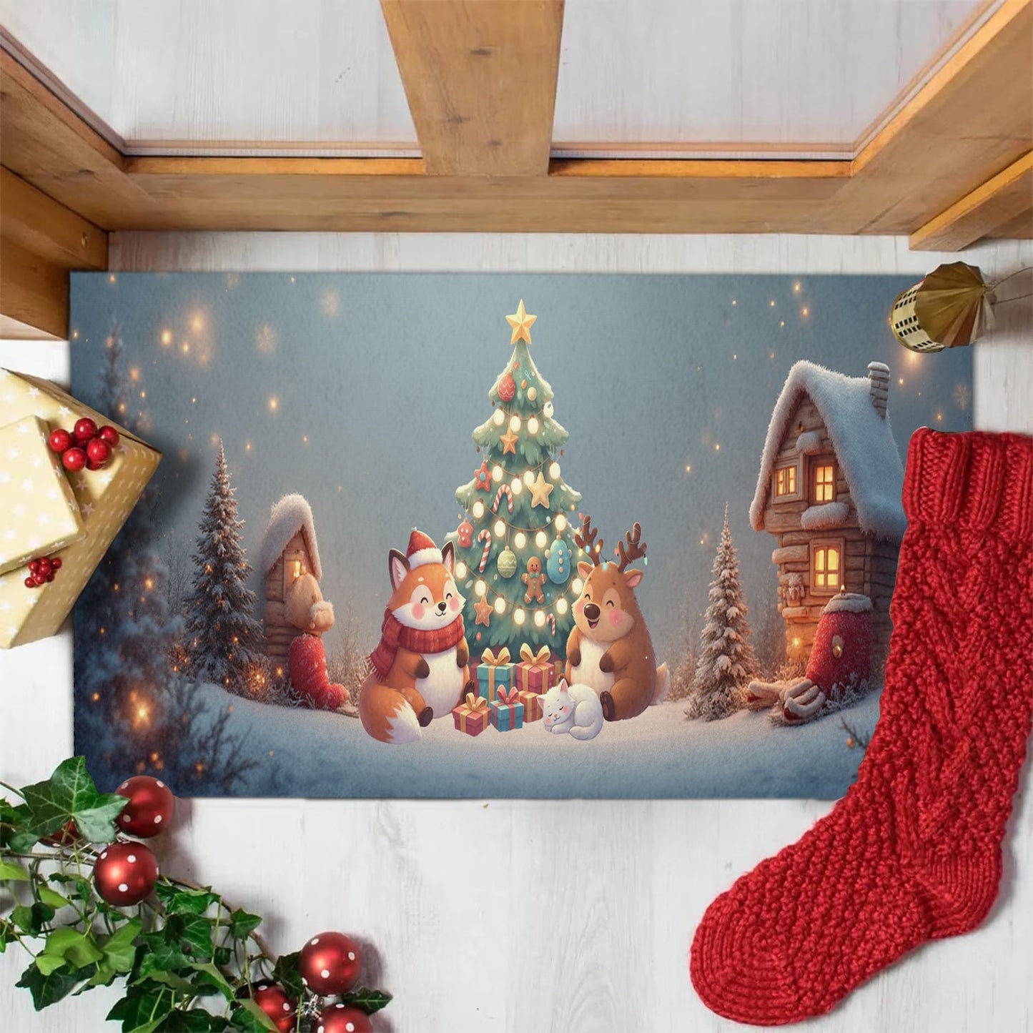 Christmas Animal Welcome Doormat